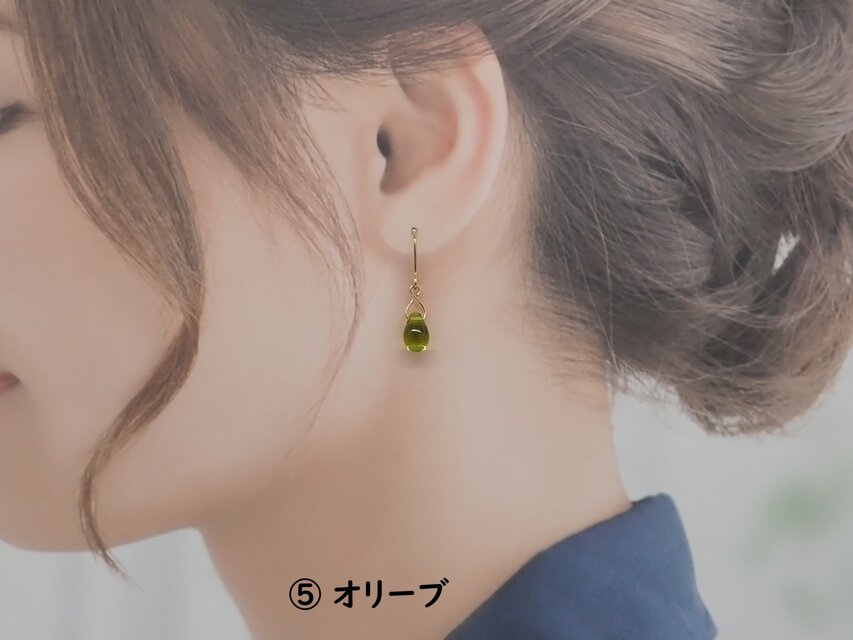 7色から選べる》しずくビーズピアス／イヤリング① | iichi 日々の