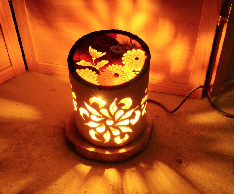 竹灯り・竹あかり・竹灯籠   繊細・両面彫り～～ 癒しの灯り★創線光★～～ 竹灯り・竹あかり・竹灯籠・竹灯篭・竹ランプ 繊細・両面彫り