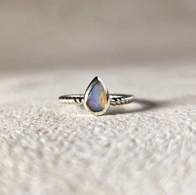 SILVER ring #010 オパール　【Silver925】size14