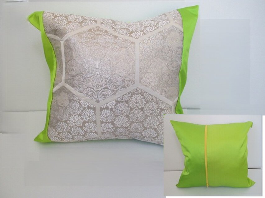 u111　裏付　帯 クッションカバー　座布団カバー　ファスナー　40x37cm　おしゃれ