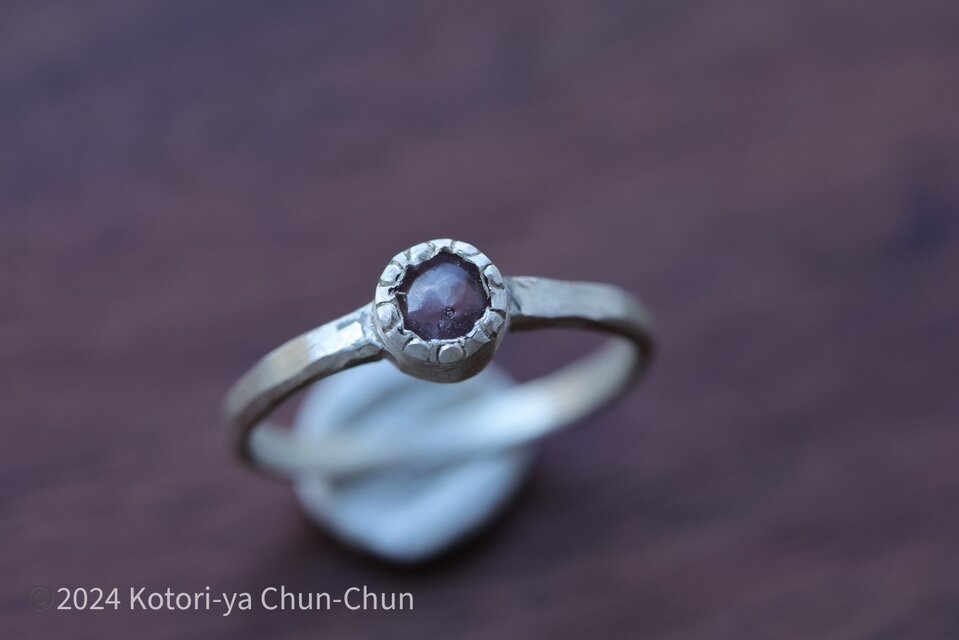 キャンディ・スピネル】ミャンマー産パープルスピネル・シルバーリング