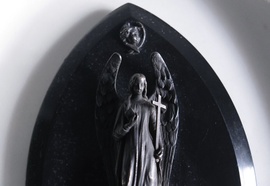 天使 聖水盤 ベニティエ シルバープレート ブロンズ フランス