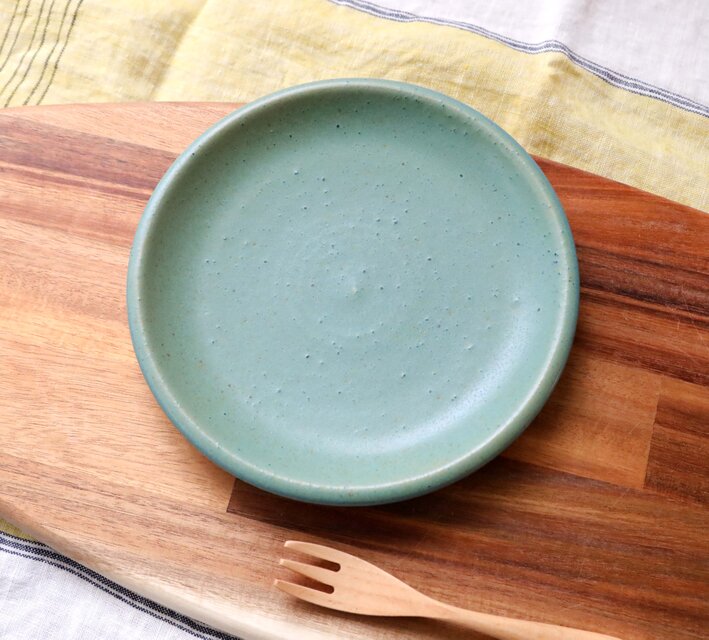 森の緑のプレート皿 中皿