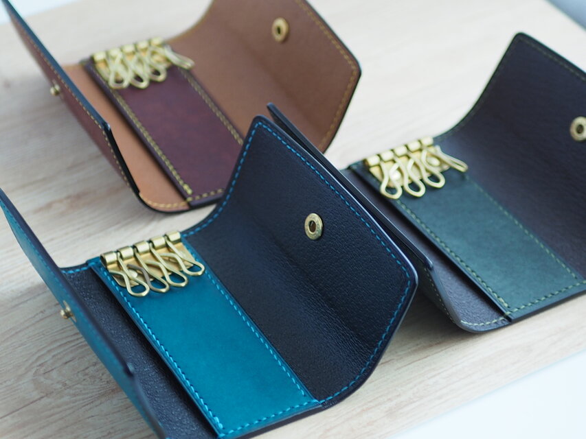 送料込│総手縫い│イタリアンレザーマルゴー、アメ豚使用│くるみ