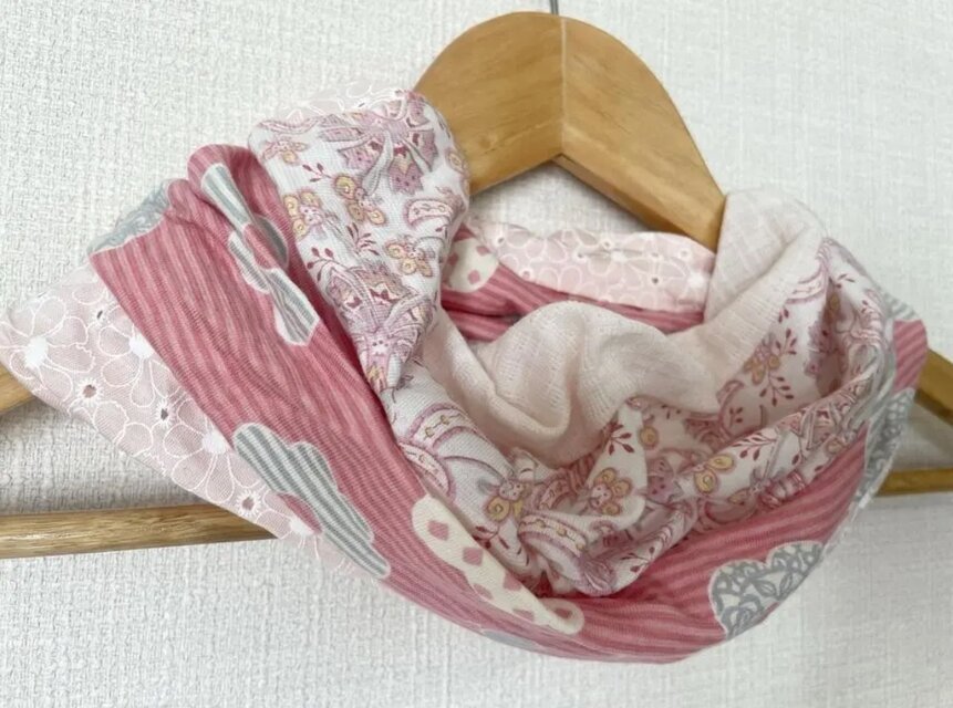 PPFさくらピンク&ホワイトペイズリー花柄新作国内手作りハンドメイド  