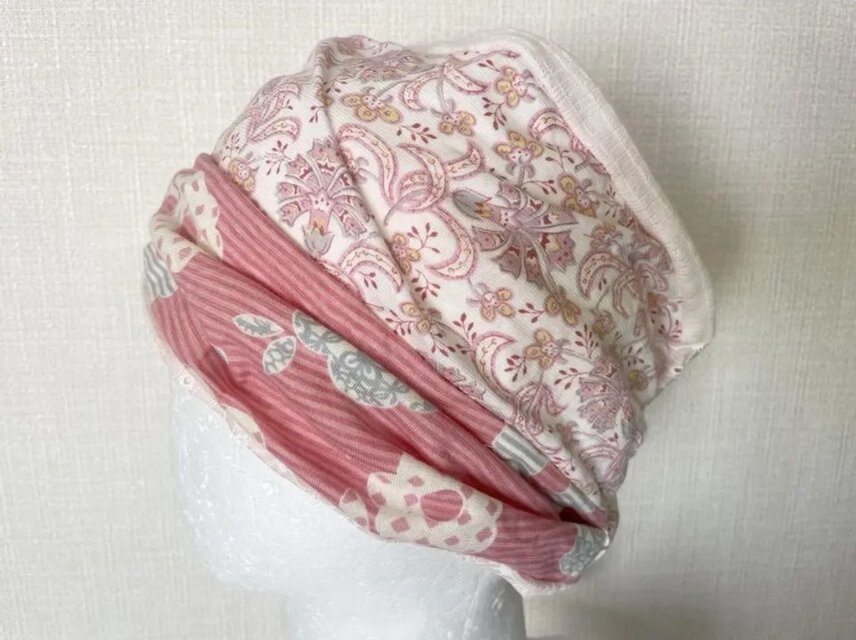 PPFさくらピンク&ホワイトペイズリー花柄新作国内手作りハンドメイド  