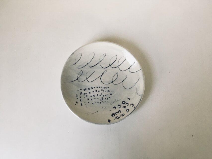 【darning】 白化粧小皿1