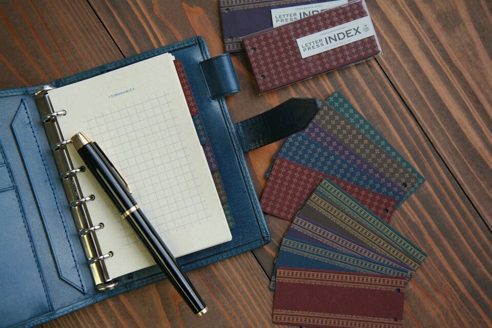 LETTER PRESS INDEX (MINI6）　〔retro pattern series〕　