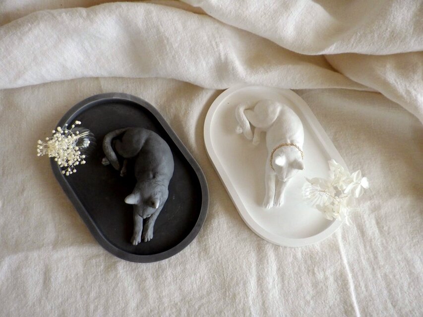 ゆったりくつろぐ 猫のアロマストーン □ 猫のいる暮らしを再現