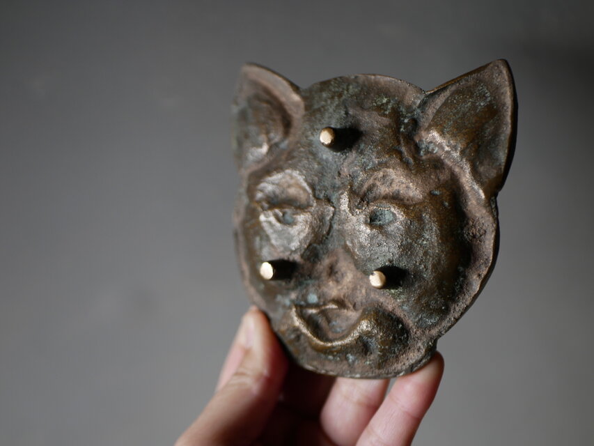 toshi【お45】20 フランス　アンティーク　ブロンズ　猫 ブロンズ製 猫のヴィドポッシュ ヴィドポシェ フランス