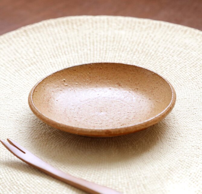 【SALE】香染色の結晶釉 豆皿