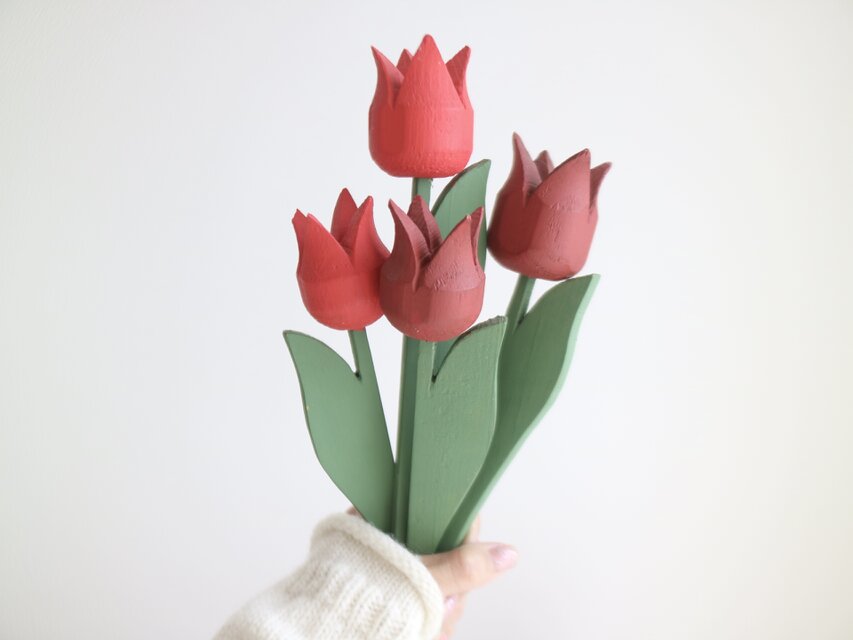 スウェーデンで見つけた木製チューリップ No.5572 | iichi 日々の