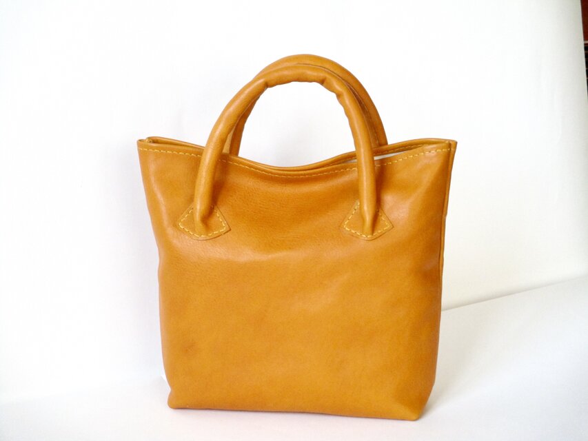 イタリア革の安心トート（ナポリ・黄色)