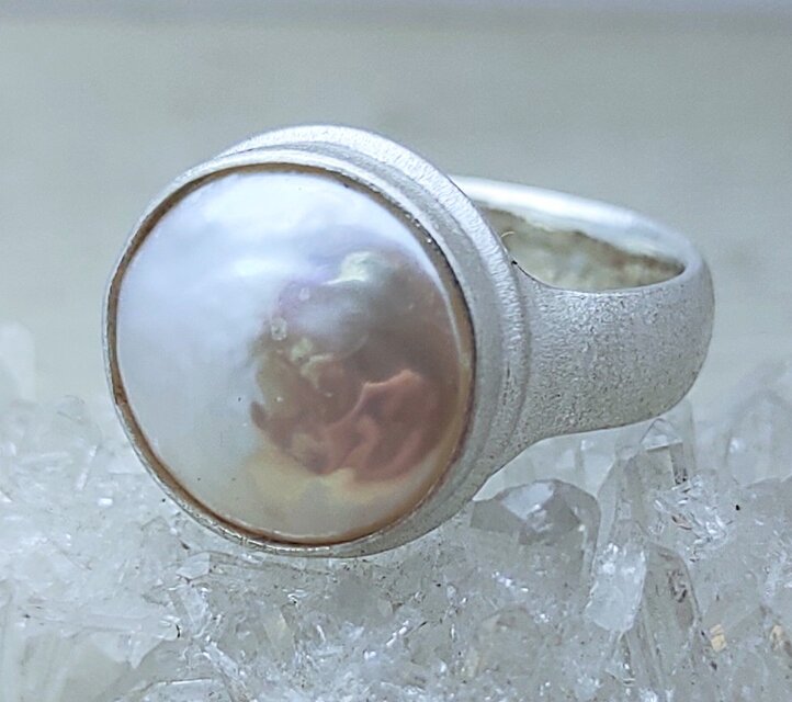 coin pearl＊925 ring