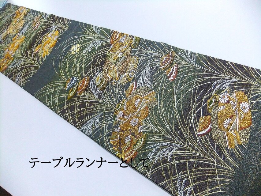 16)2185】155cm/新品・貝合わせ吉祥文様/タペストリー・テーブル