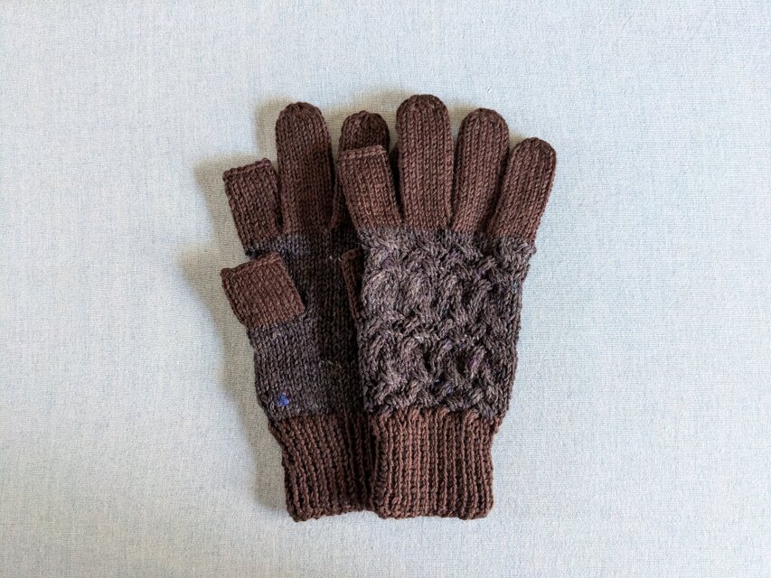 ✳フォレストブラウン✳スマホ対応手袋(男性用M)