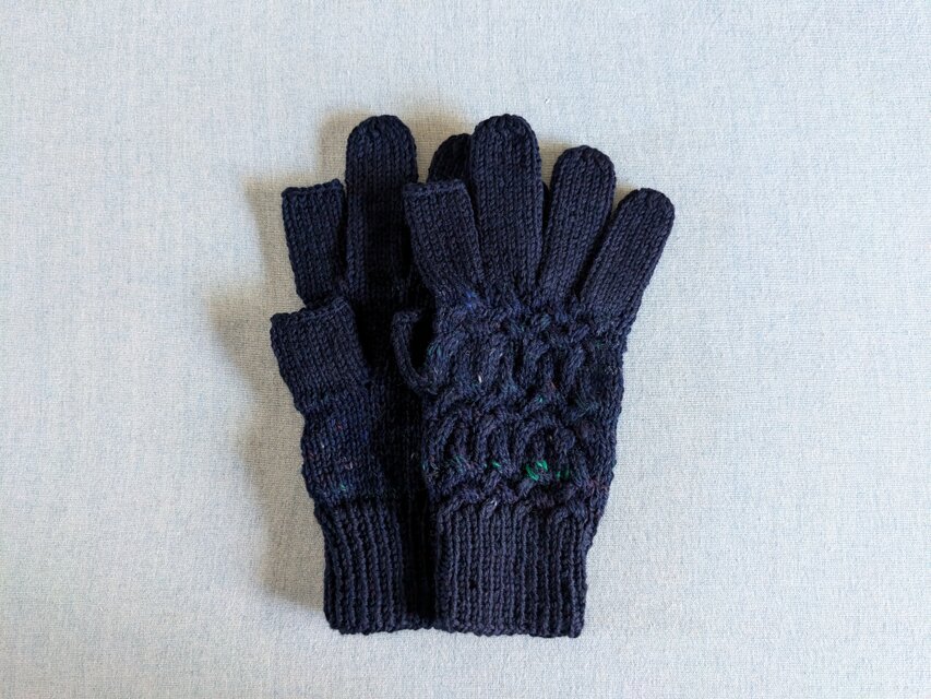 ✳マリンインディゴ✳スマホ対応手袋(男性用M)