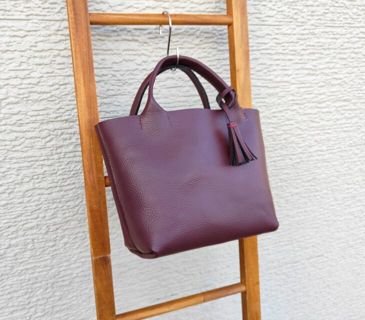 ☆XSサイズ☆定番☆黒シュリンクレザーのミニトートバッグ姫路ハンドメイド本革 joysgarden_dg0005