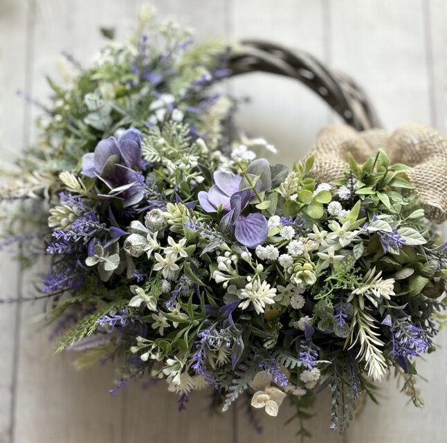 ラベンダーとユーカリのグリーンリース 〜アーティフィシャル