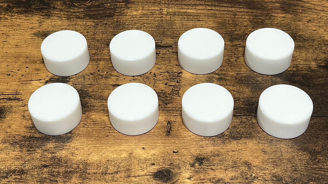 インシュレーター　円柱型　直径3.5cm ホワイト　1セット8個入り