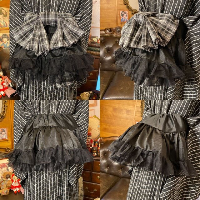 着物 ワンピース ドレス リメイク 重ね衿 襟 帯サッシュベルト 帯