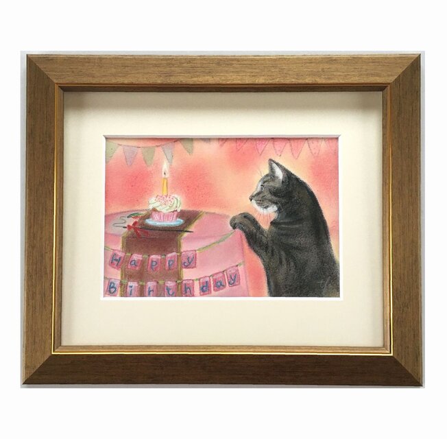 ハッピーバースデー （パステル画・原画