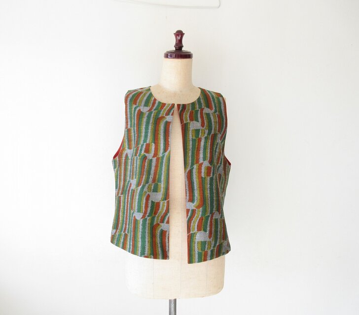 ☆紬着物ベスト☆リバーシブル♪