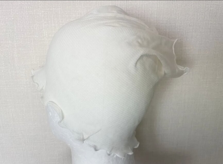 綿100%ホワイトレース手作りネックウォーマー日焼け止めにおススメです