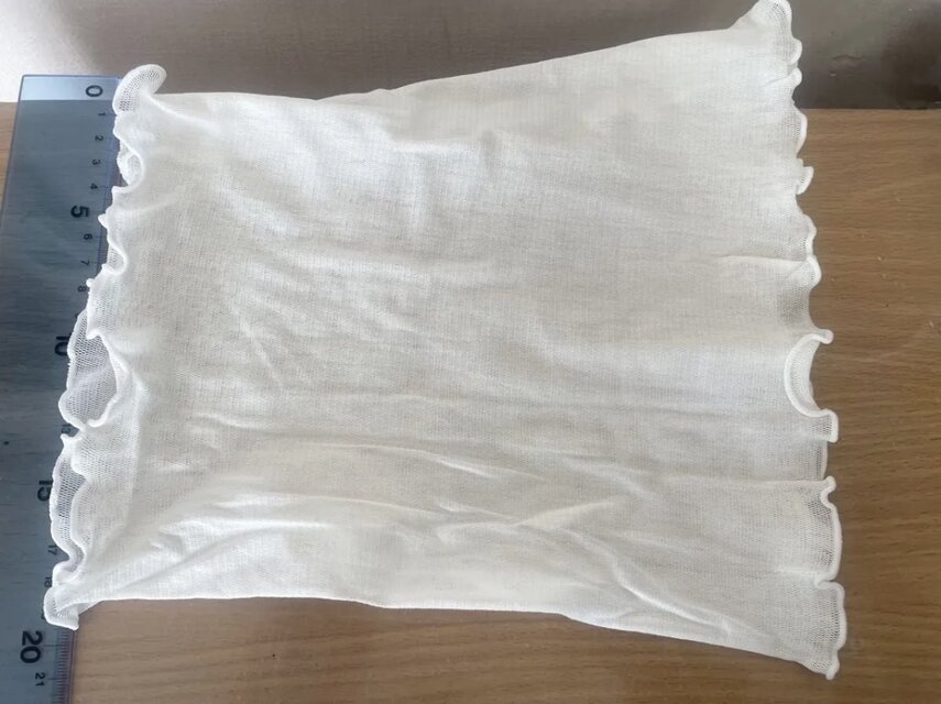 綿100%ホワイトレース手作りネックウォーマー日焼け止めにおススメです