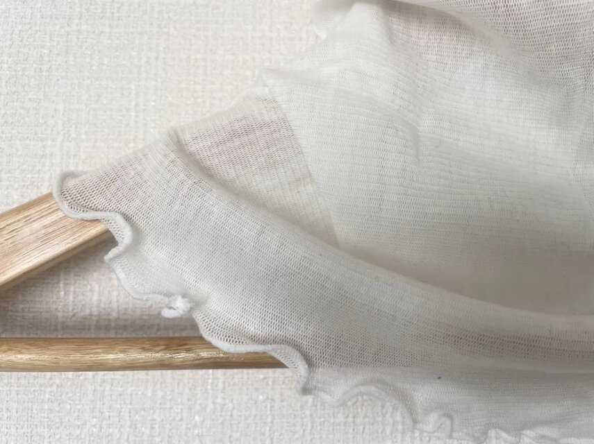 綿100%ホワイトレース手作りネックウォーマー日焼け止めにおススメです  