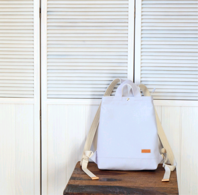 毎日のリュック/S◇パステルパープル◇倉敷帆布
