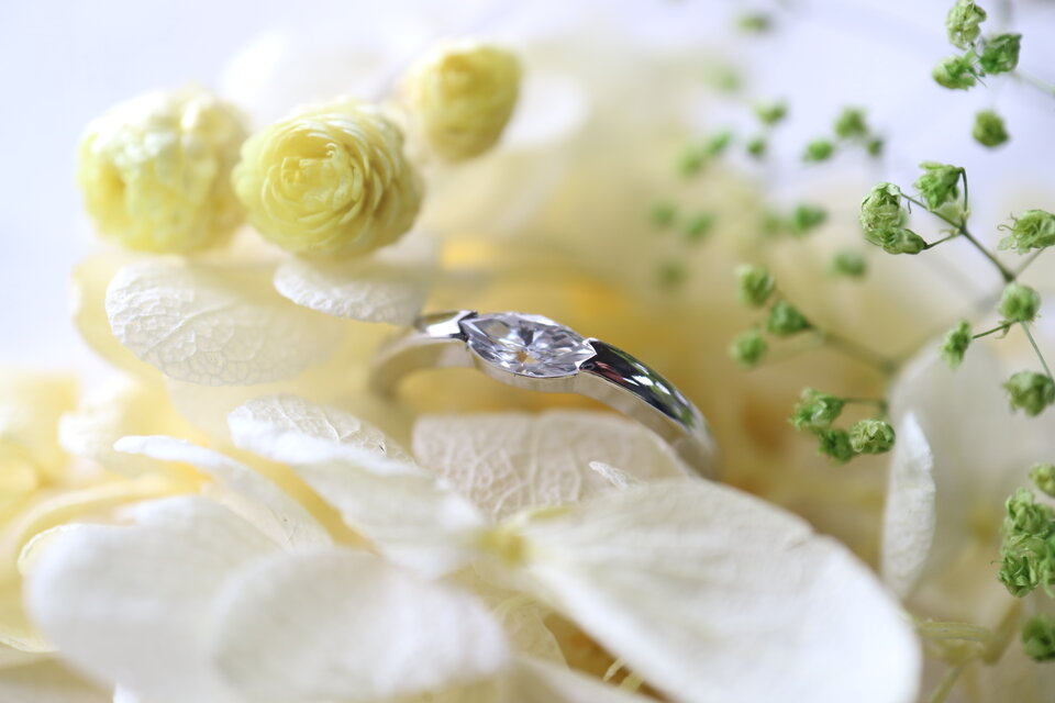 マーキスダイヤ指輪