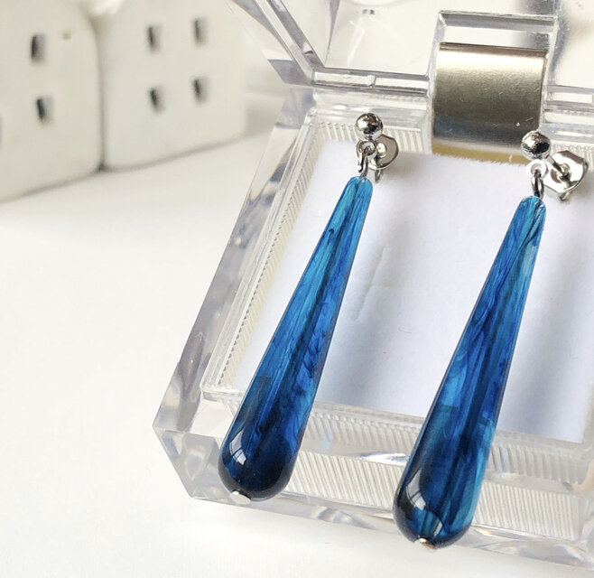 ゆれる♡ロングドロップピアス | iichi 日々の暮らしを心地よくする