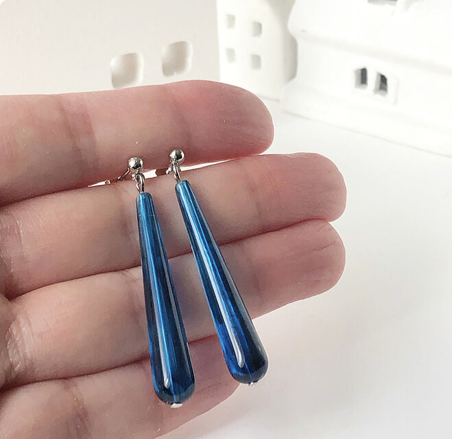 ゆれる♡ロングドロップピアス | iichi 日々の暮らしを心地よくする