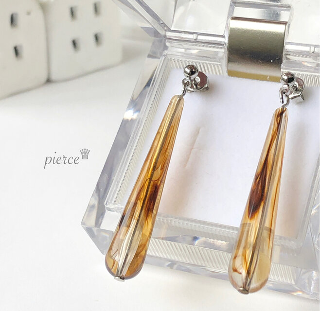 ゆれる♡ロングドロップピアス