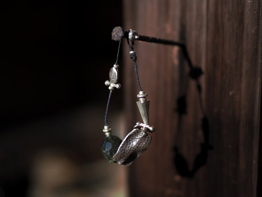 -Karensilver・Tourmaline- code bracelet