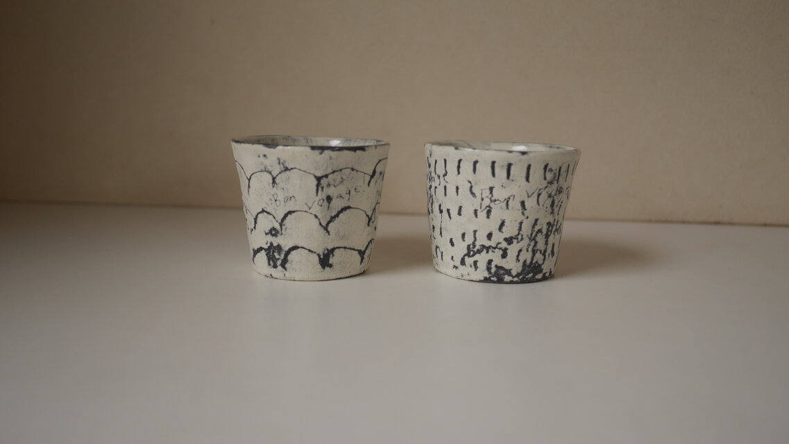 白化粧ペアカップ【81】