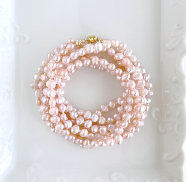 バロックパール ほんのり桜ピンク 超ロングネックレス ちょっと バロックパール ほんのり桜ピンク 超ロングネックレス ちょっと