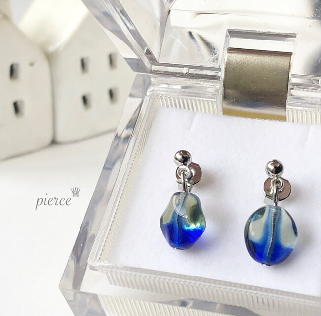 ゆれる♡チェコクロスビーズピアス