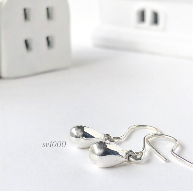 純銀sv1000♡しずくピアス  金属アレルギーの方ものコピーのコピー
