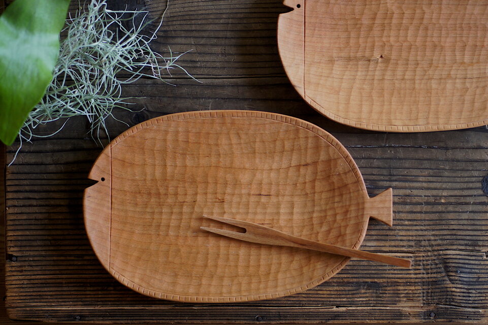 魚長皿150×240（チェリー）