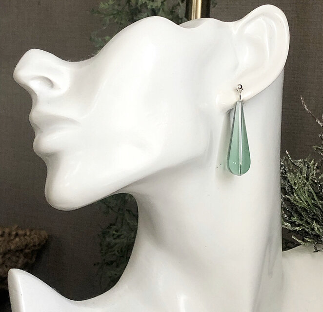 ハンドメイド 天然石 ロングドロップピアス ゆれる♡ロングドロップピアスのコピー | iichi 日々の暮らしを