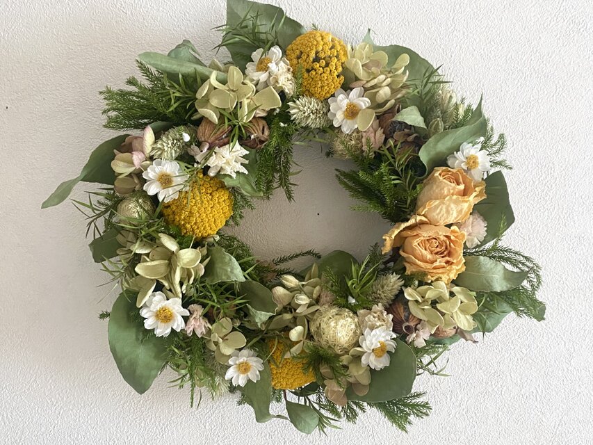 イエロー春色リース