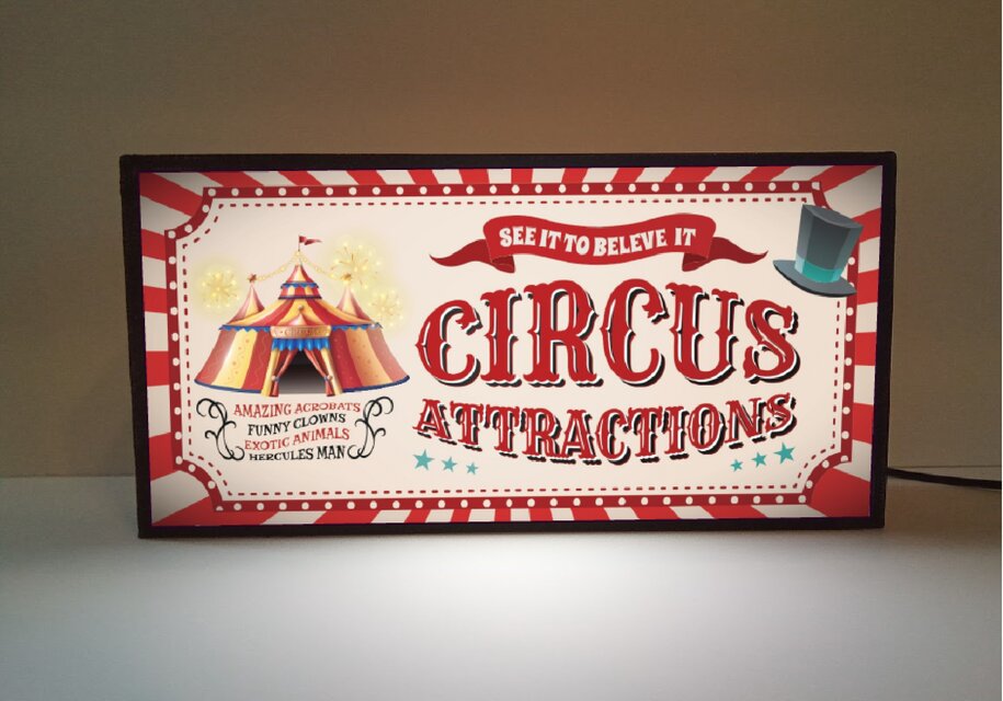 Sサイズ】サーカス 遊園地 アトラクション ピエロ アメリカンレトロ