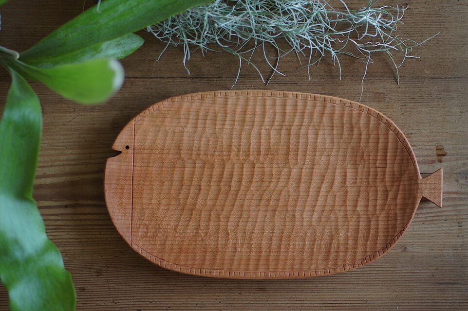 魚長皿 150×270（チェリー）