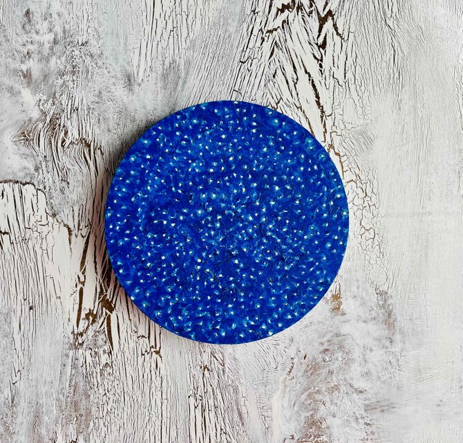 直径20㎝　星空　2025-2-7　油彩画・原画・アートパネル