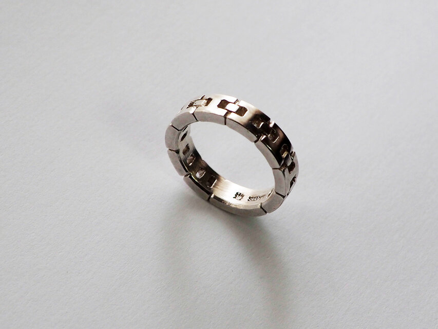永遠の連鎖：シルバー925のシンプルリング