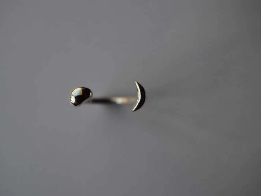 月と石 ring (silver)