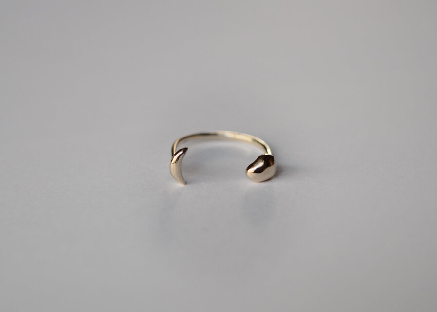 月と石 ring (K10YG)