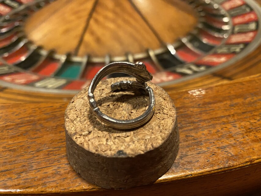 ハンドメイドリングno.73 シルバーアクセサリー スプーンリング 手作り